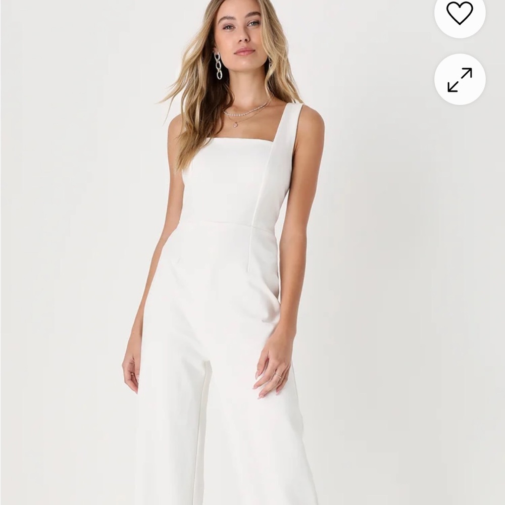 Lulu's White Jumpsuit Modern Minimalist Design